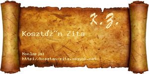 Kosztán Zita névjegykártya